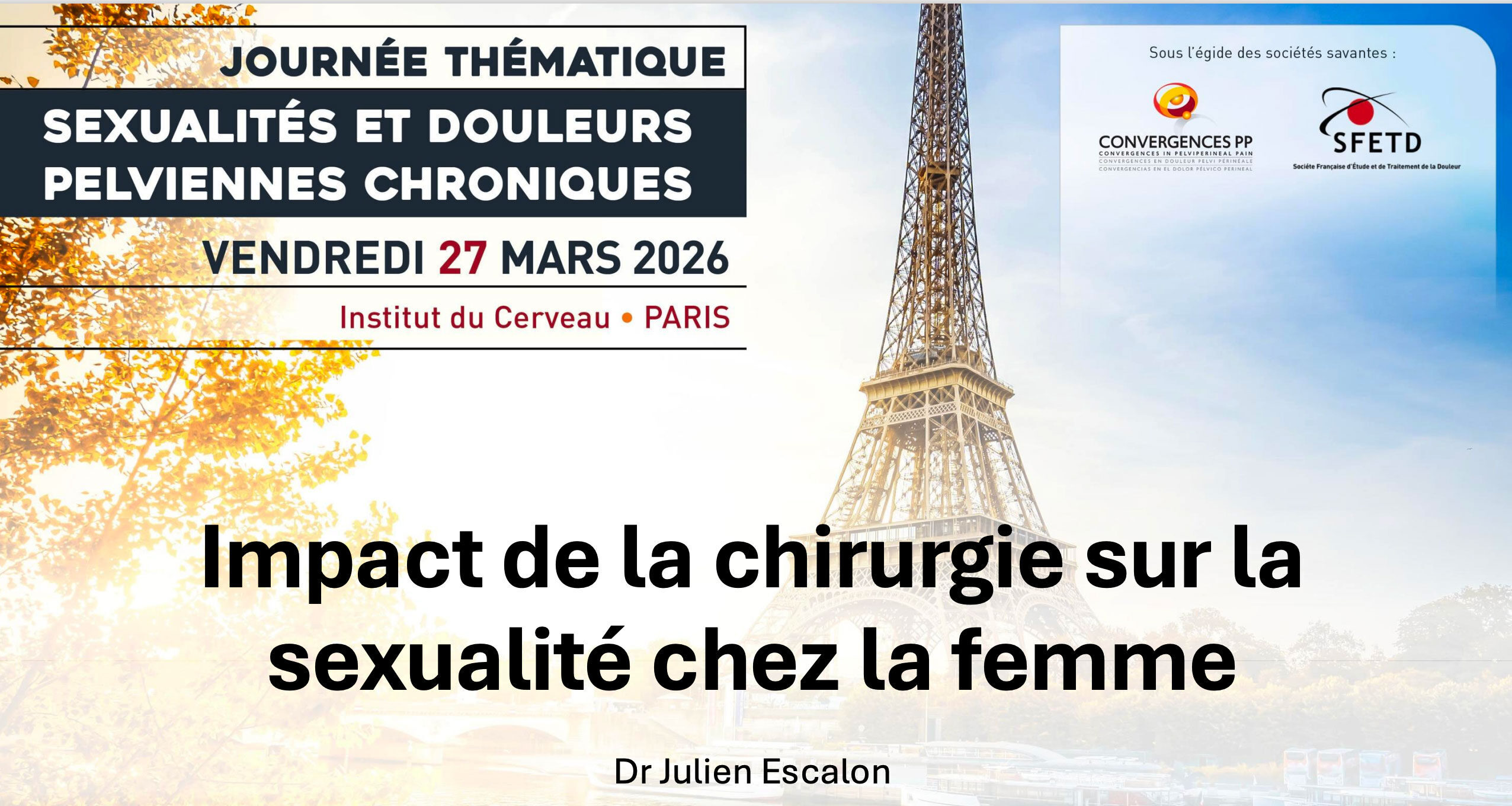 Impact de la chirurgie sur la sexualité chez la femme - Julien Escalon